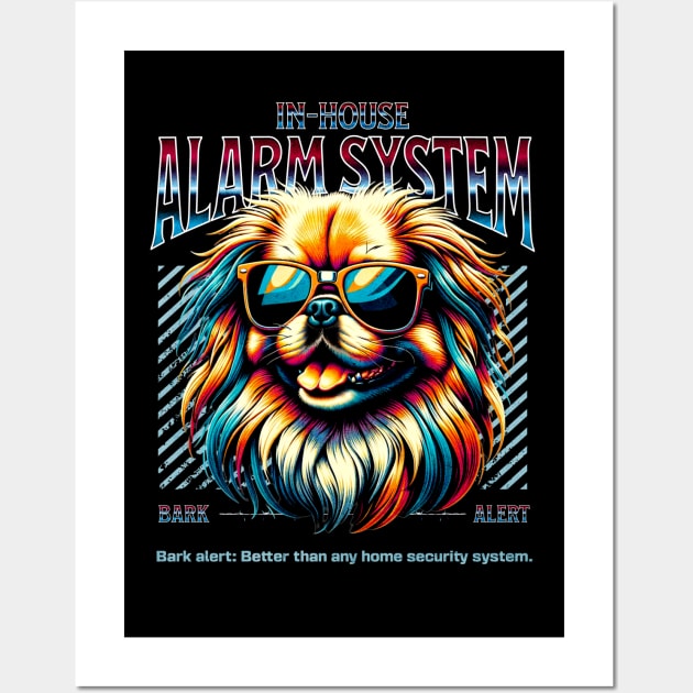 Bark Alert Pekingese Dog Wall Art by Miami Neon Designs